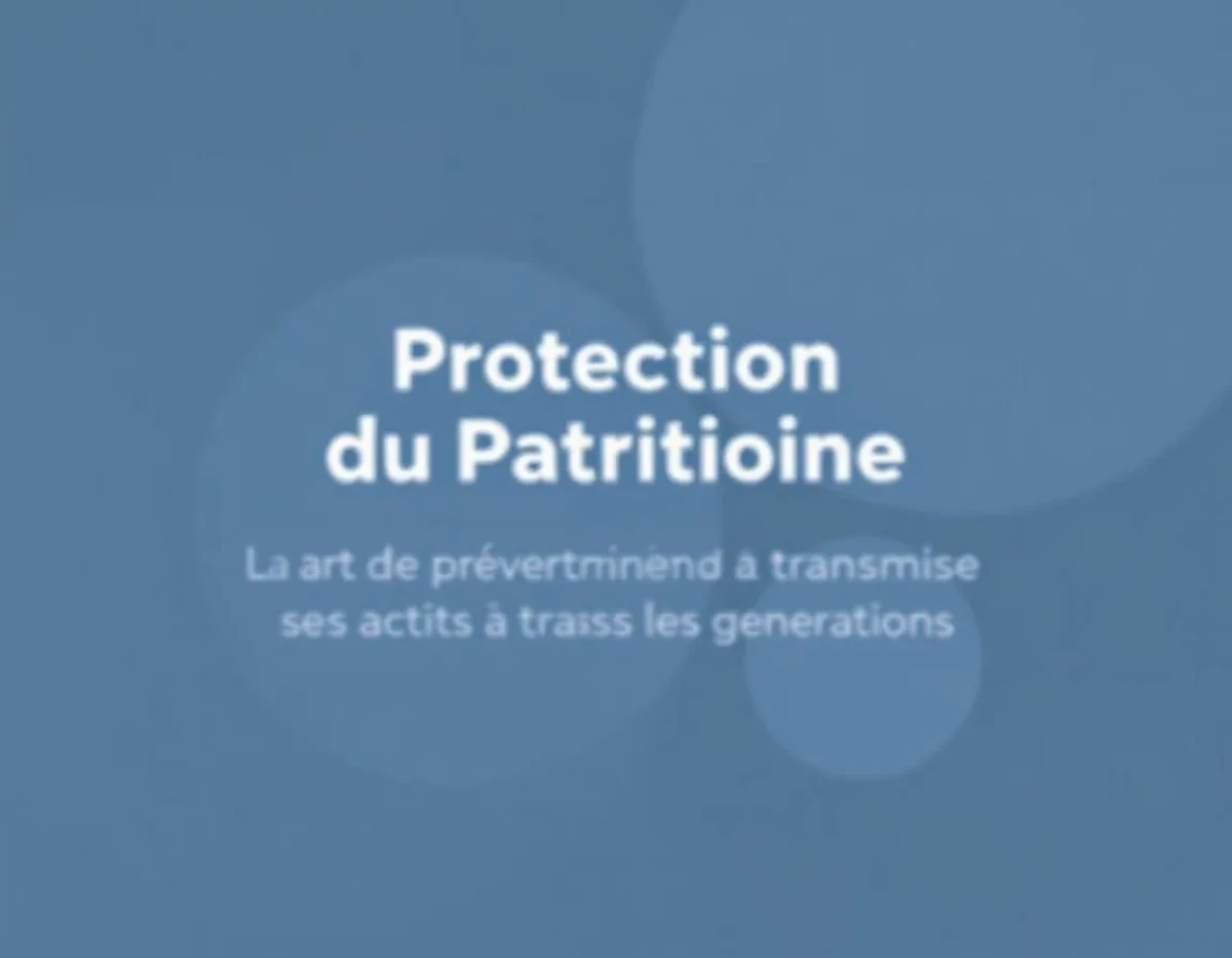 Protection du Patrimoine : L'art de préserver et transmettre ses actifs à travers les générations